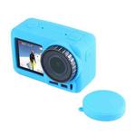 PULUZ Silicone Protective Case with Lens Cover for DJI Osmo Action(Blue)
