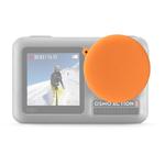 PULUZ Silicone Protective Lens Cover for DJI Osmo Action(Orange)