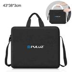 PULUZ 14 inch Ring LED Lights Portable Zipper Storage Bag Shoulder Handbags, Size: 43cm x 38cm x 3cm (Black)