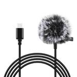 PULUZ 1.5m USB-C / Type-C Jack Lavalier Wired Condenser Recording Microphone