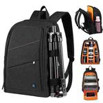 PULUZ Outdoor Portable Waterproof Scratch-proof Dual Shoulders Backpack Handheld PTZ Stabilizer Camera Bag with Rain Cover for Digital Camera, DJI Ronin-SC / Ronin-S(Black)