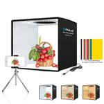 [US Warehouse] PULUZ 25cm Folding Portable 3 Modes Dual Color Temperature Ring Light Photo Lighting Studio Shooting Tent Box with 6 x Dual-side Color Backdrops, Size: 25cm x 25cm x 25cm