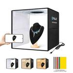[US Warehouse] PULUZ 40cm Folding Portable Ring Light USB Photo Lighting Studio Shooting Tent Box with 6 x Dual-side Color Backdrops, Size: 40cm x 40cm x 40cm