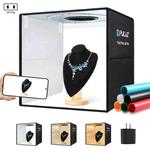 PULUZ 40cm Folding Portable Ring Light Quick Charge USB Photo Lighting Studio Shooting Tent Box with 6 x Color Backdrops, Size: 40cm x 40cm x 40cm(US Plug)