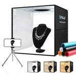 PULUZ 40cm Folding Portable Ring Light PD20W Quick Charge USB Photo Lighting Studio Shooting Tent Box with 6 x Color Backdrops, Size: 40cm x 40cm x 40cm (Black)