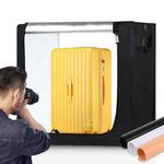 PULUZ 80cm Folding Portable 80W 9050LM White Light Photo Lighting Studio Shooting Tent Box Kit with 3 Colors (Black, White, Orange) Backdrops(US Plug)