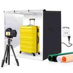 [US Warehouse] PULUZ 80cm Folding Portable 90W 14000LM High CRI White Light Photo Lighting Studio Shooting Tent Box Kit with 4 Colors Black, White, Orange, Green Backdrops