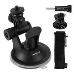 PULUZ Car Suction Cup Mount with Screw & Tripod Mount Adapter & Storage Bag for GoPro Hero12 Black / Hero11 /10 /9 /8 /7 /6 /5, Insta360 Ace / Ace Pro, DJI Osmo Action 4 and Other Action Cameras