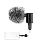 PULUZ 8PIN Jack Mobile Phone Omnidirectional Condenser Adjustable Microphone(Black)