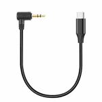 PULUZ 3.5mm TRS Male to Type-C / USB-C Male Live Microphone Audio Adapter Cable for PU3153 / PU3154 (Black)