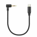 PULUZ 3.5mm TRS Male to 8 Pin Male Live Microphone Audio Adapter Cable for PU3153 / PU3154 (Black)