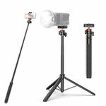 [US Warehouse] PULUZ 1.4m Phone Selfie Stick Tripod Vlog Live Streaming Holder with Phone Clip