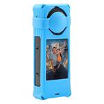 For Insta360 X5 PULUZ Silicone Protective Case with Lens Cover (Blue)