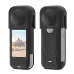 For Insta360 X5 PULUZ Silicone Protective Case with Lens Cover (Black)