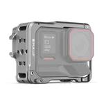 For Insta360 Ace Pro 2 PULUZ Aluminum Alloy Protective Cage Rig Dual Cold Shoe Housing Frame (Silver)