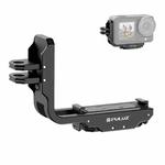 For DJI Osmo Action 5 Pro / 4 PULUZ Vertical Horizontal Shooting Quick Release Metal Magnetic L Bracket (Black)