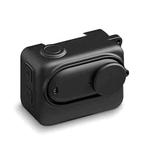 For Insta360 GO 3S PULUZ Camera Charging Box Silicone Cover with Lens Cap & Strap (Black)