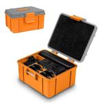 For DJI Osmo Action 5 Pro / 4 / 3 PULUZ Waterproof Hard Carrying Suitcase Outdoor Protective Storage Box (Orange)