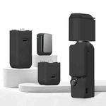 For DJI OSMO Pocket 3 PULUZ 6 in 1 Body Lens Handle Screen Mic Silicone TPU Cover (Black)