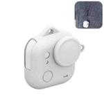 For Insta360 GO Ultra PULUZ Body Silicone Protective Cover with Lens Cap & Lanyards (White)