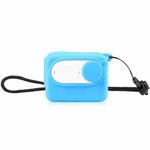For Insta360 GO 3 PULUZ Camera Charging Case Silicone Case with Lens Cap & Strap (Blue)