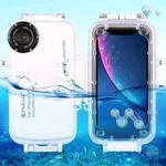 PULUZ 40m/130ft Waterproof Diving Case for iPhone XR, Photo Video Taking Underwater Housing Cover(White)