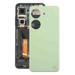 For Asus Zenfone 10 AI2302 Leather Material Battery Back Cover(Black)