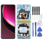 For Motorola Razr 40 Ultra XT2321-3 XT2321-1 XT2321-2 Original LCD Screen Digitizer Full Assembly with Frame (Blue)