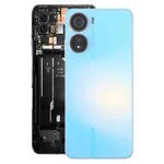 For ZTE Axon 40 Lite Plastic Battery Back Cover with Middle Frame / Camera Lens Cover(Blue)