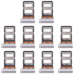 For Xiaomi 14T Pro 5G 10pcs Original SIM Card Tray + SIM Card Tray (Silver)