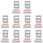 For Xiaomi Redmi Turbo 4 10pcs Original SIM Card Tray + SIM Card Tray (Silver)