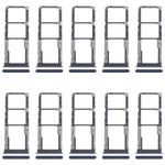 For Xiaomi Redmi 14R 5G 10pcs Original SIM Card Tray + SIM Card Tray + Micro SD Card Tray (Blue)