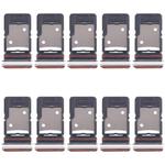 For Tecno Camon 18 P 10pcs Original SIM Card Tray + SIM Card Tray + Micro SD Card Tray (Gold)