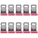 For Motorola Edge 30 Fusion XT2243-1 10pcs Original SIM Card Tray + SIM Card Tray (Red)