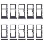 For Motorola Moto G 2022 10pcs Original SIM + Micro SD Card Tray (Black)