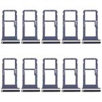 For Motorola Moto G60s XT2133-2 XT2133-1 10pcs Original SIM + Micro SD Card Tray (Blue)