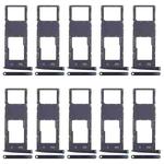 For Motorola Moto G6 Plus 10pcs Original SIM + Micro SD Card Tray (Black)