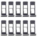 For Motorola Moto G7 Plus 10pcs Original SIM + Micro SD Card Tray (Black)