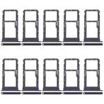 For Motorola Moto G60 10pcs Original SIM + Micro SD Card Tray (Black)