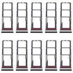 For Motorola Moto G04s 10pcs Original SIM Card Tray + SIM Card Tray + Micro SD Card Tray (Black)
