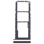 For ZTE Blade A35 SIM Card Tray + SIM Card Tray + Micro SD Card Tray (Black)