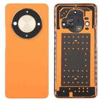 For Honor X9b Back Cover with Camera Lens Cover(Orange)