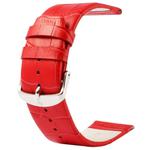 Kakapi for Apple Watch 38mm Crocodile Texture Classic Buckle Genuine Leather Watchband, Only Used in Conjunction with Connectors (S-AW-3291)(Red)