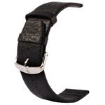 Kakapi for Apple Watch 42mm Buffalo Hide Classic Buckle Genuine Leather Watchband, Only Used in Conjunction with Connectors (S-AW-3293)(Black)