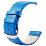 Kakapi for Apple Watch 38mm Subtle Texture Classic Buckle Genuine Leather Watch Band, Only Used in Conjunction with Connectors (S-AW-3291)(Blue)