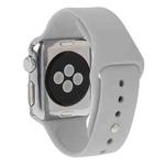 For Apple Watch Sport 38mm High-performance Rubber Sport Watch Band with Pin-and-tuck Closure(Silver)