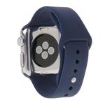 For Apple Watch Sport 38mm High-performance Longer Silicone Sport Watch Band with Pin-and-tuck Closure(Dark Blue)