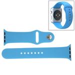 For Apple Watch Sport 38mm High-performance Longer Silicone Sport Watch Band with Pin-and-tuck Closure(Blue)