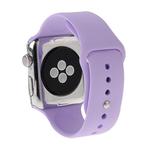 For Apple Watch Sport 42mm High-performance Longer Rubber Sport Watch Band with Pin-and-tuck Closure(Purple)