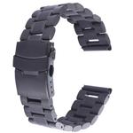For Apple Watch 42mm Black Steel Watch Band, Only Used in Conjunction with Connectors (S-AW-0062)(Black)